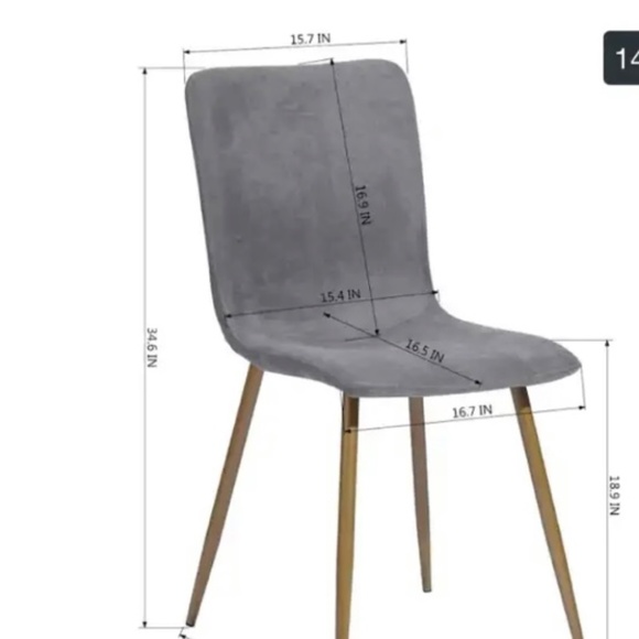 Brand New Set of Wayfair Scargill Dining Chairs - Picture 2 of 4